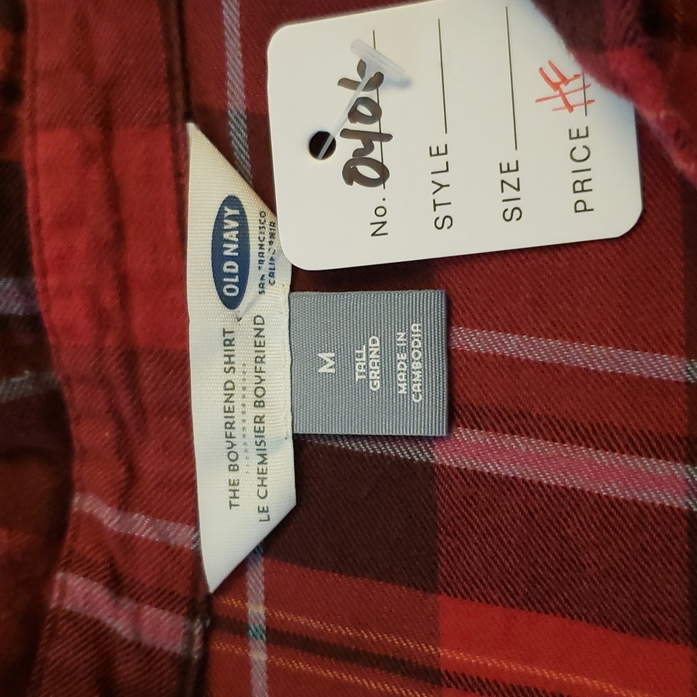 Old Navy Plaid Flannel Boyfriend Shirt (0406) 💥 - Picture 4 of 6